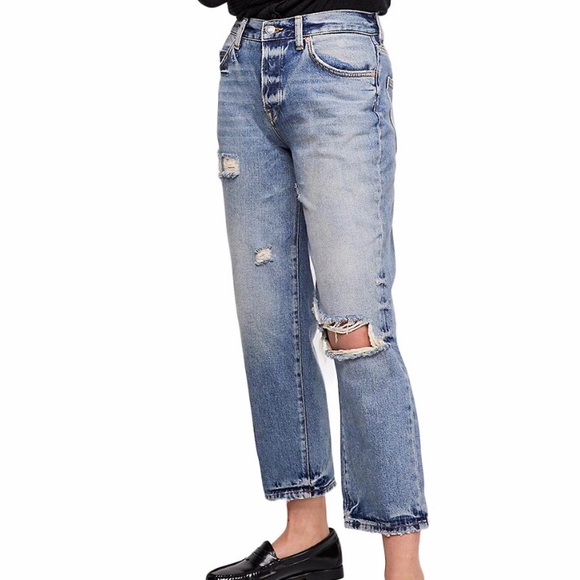 Free People Extreme Washed Boyfriend High Waisted - Picture 3 of 7